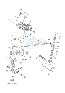 YFM350FWA GRIZZLY 350 4WD (1NSK) drawing SHIFT SHAFT