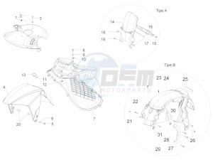 Runner 50 SP 2012 in fiche drawing Wheel huosing - Mudguard