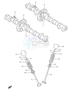 RF600R (E2) drawing CAM SHAFT - VALVE