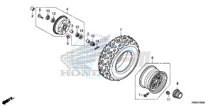 TRX250TMG TRX420 Europe Direct - (ED) drawing FRONT WHEEL