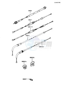 KZ 1100 B [GPZ) (B1-B2) [GPZ) drawing CABLES