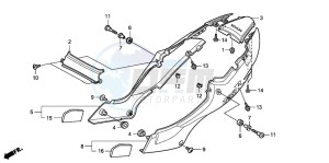 CBR125R drawing SIDE COVER