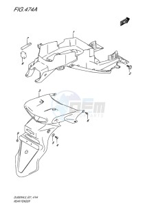 DL650X ABS V-STROM EU drawing REAR FENDER