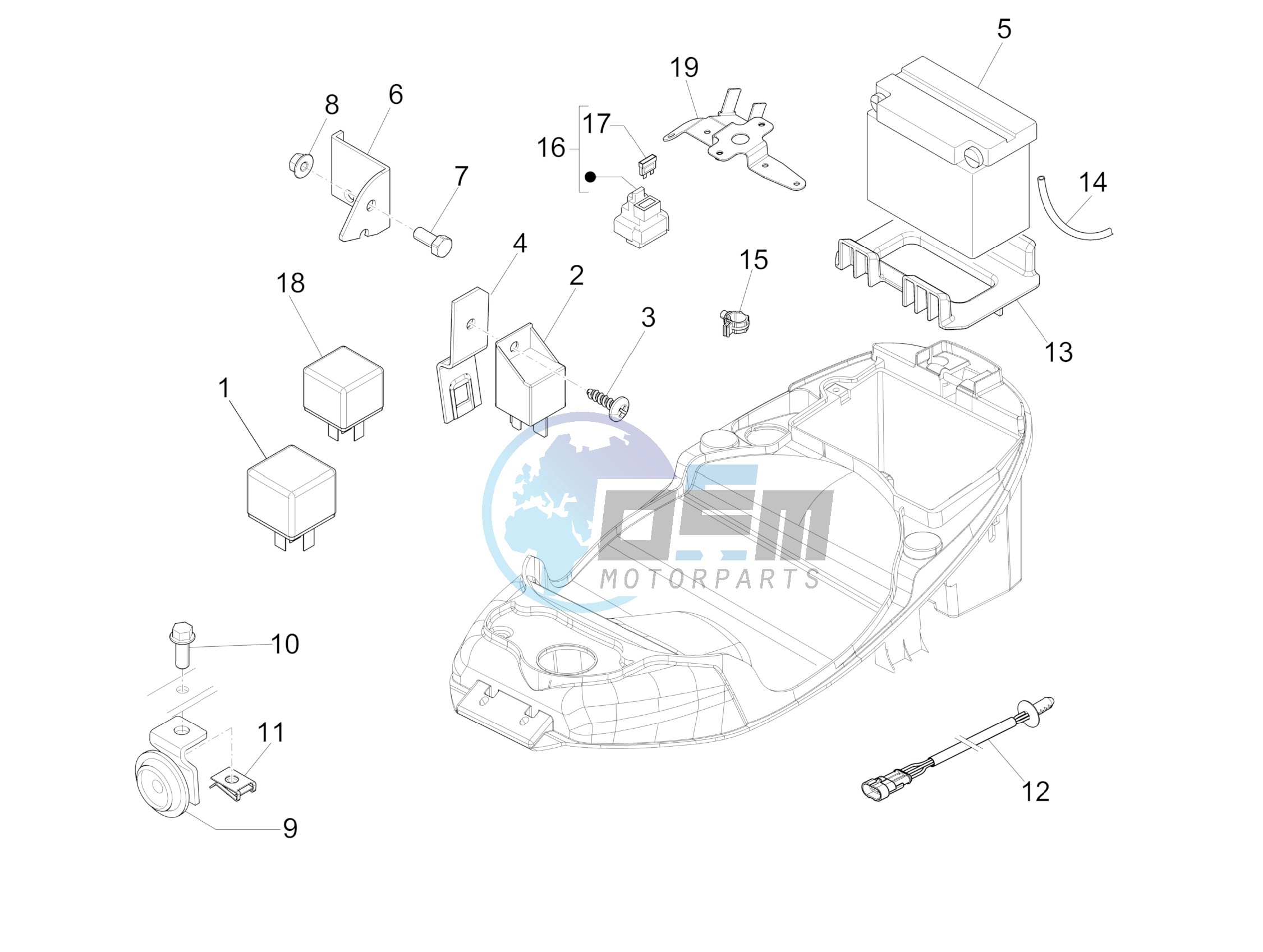 Remote control switches - Battery - Horn