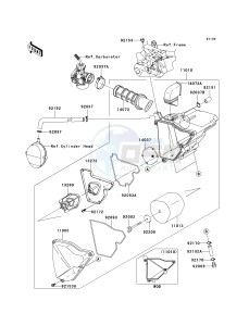 KLX 140 A [KLX140] (A8F-A9FA) A9FA drawing AIR CLEANER