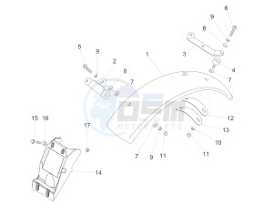 V7 II Stornello ABS 750 drawing Rear body I- Mudguard