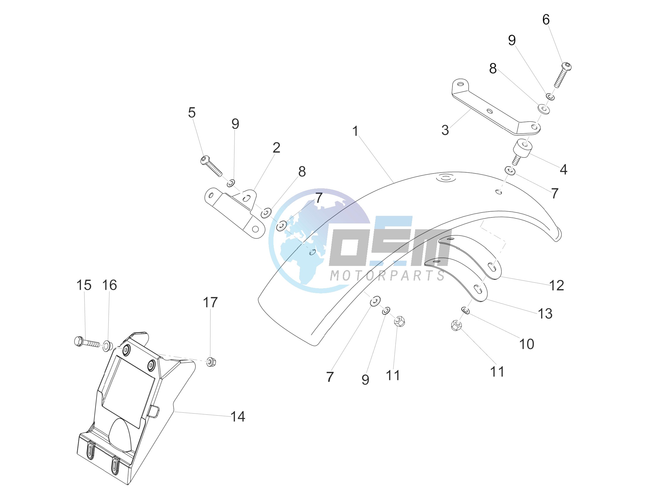 Rear body I- Mudguard