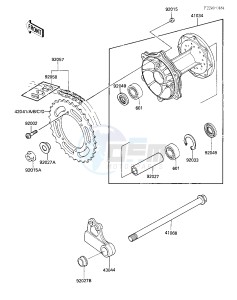 KX 125 E [KX125] (E1) [KX125] drawing REAR HUB_CHAIN