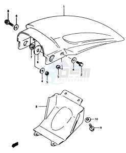 RM80 (T-V) drawing REAR FENDER