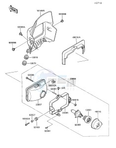 KL 250 D [KLR250] (D7-D9) [KLR250] drawing HEAD LAMP