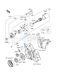 KLX110 KLX110CDF EU drawing Starter Motor