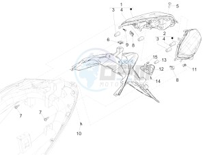 MEDLEY 125 4T IE ABS E4 2020 (APAC) drawing Rear headlamps - Turn signal lamps