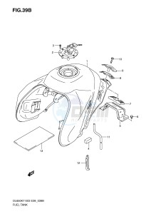 DL650 (E3-E28) V-Strom drawing FUEL TANK (MODEL K9 L0)