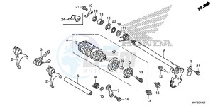 CBR1000S1H 2ED - (2ED) drawing GEARSHIFT DRUM