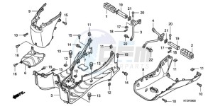 PES1509 Europe Direct - (ED / 2ED) drawing FLOOR STEP/PILLION STEP