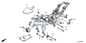 CBR125RSD CBR125RS UK - (E) drawing FRAME BODY