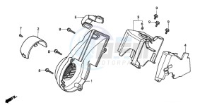 NH80MS drawing FAN COVER/SHROUD/ AIR GUIDE COVER