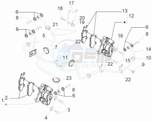 Beverly 125 drawing Brakes hose  - Calipers