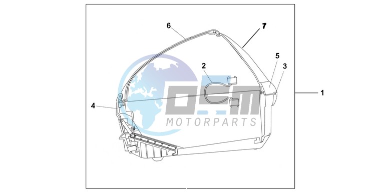 45L TOP BOX SHASTA WHI TE/ BLUE