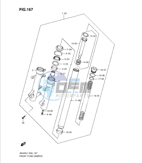 FRONT FORK DAMPER (AN400AL1 E24)