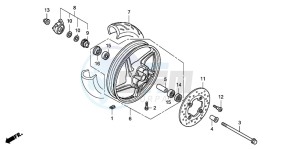 SH125R drawing FRONT WHEEL