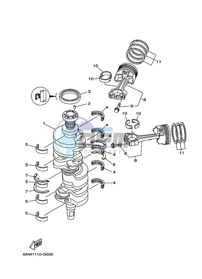 CRANKSHAFT--PISTON