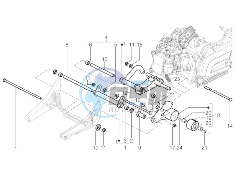 Swinging arm