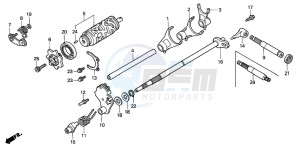 TRX350TM FOURTRAX 350 drawing GEARSHIFT DRUM