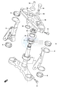 GS500 (P19) drawing STEERING STEM (GS500K4 UK4)