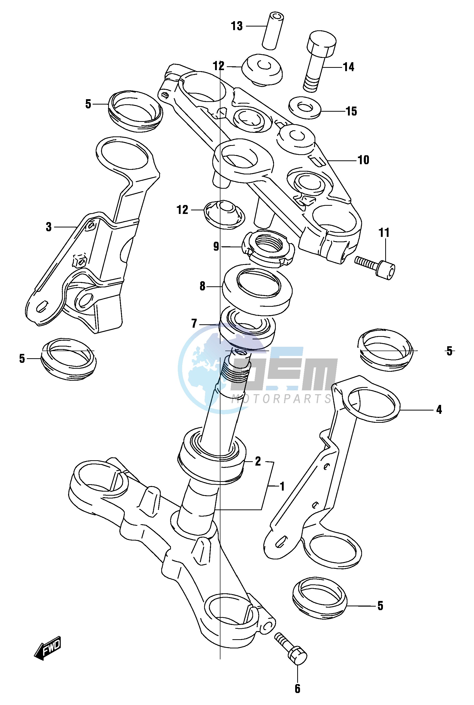 STEERING STEM (GS500K4 UK4)