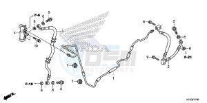 SH125DSG SH125 UK - (E) drawing REAR BRAKE HOSE/BRAKE PIPE