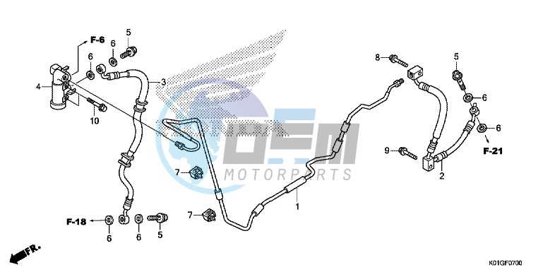 REAR BRAKE HOSE/BRAKE PIPE