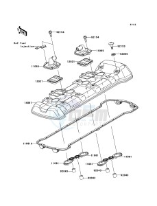 Z1000 ZR1000DCF FR GB XX (EU ME A(FRICA) drawing Cylinder Head Cover