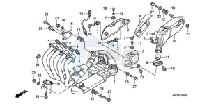 CB600F9 France - (F / CMF 25K) drawing EXHAUST MUFFLER