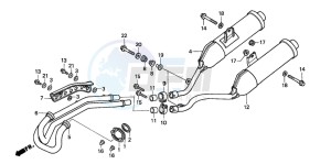 NX500 DOMINATOR drawing EXHAUST MUFFLER