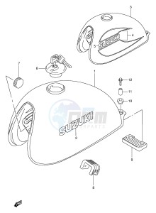 TU250X (E2) drawing FUEL TANK (MODEL V W)