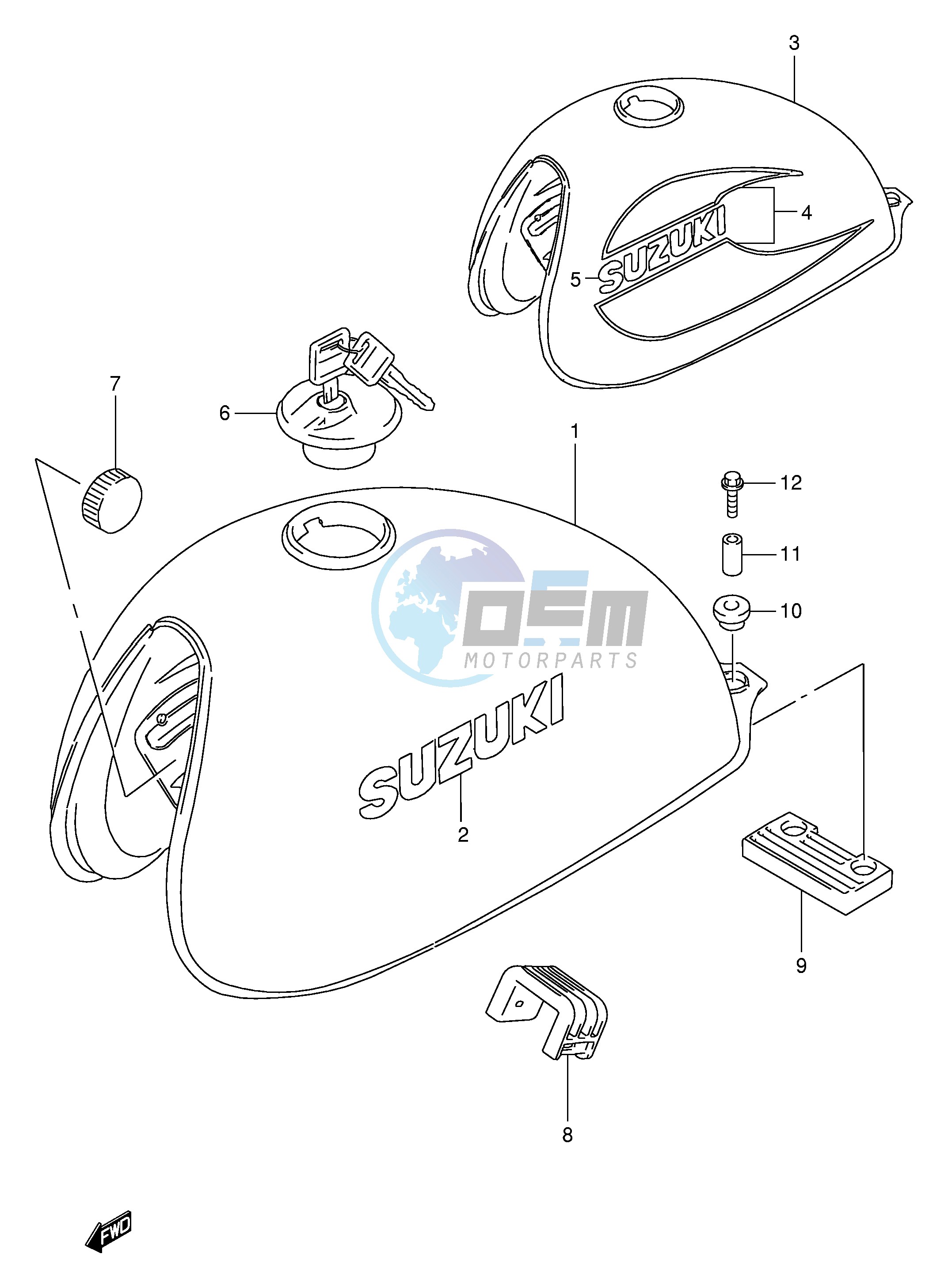 FUEL TANK (MODEL V W)