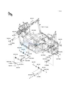 KRF 750 C [TERYX 750 4X4] (C8F) C8F drawing ENGINE MOUNT