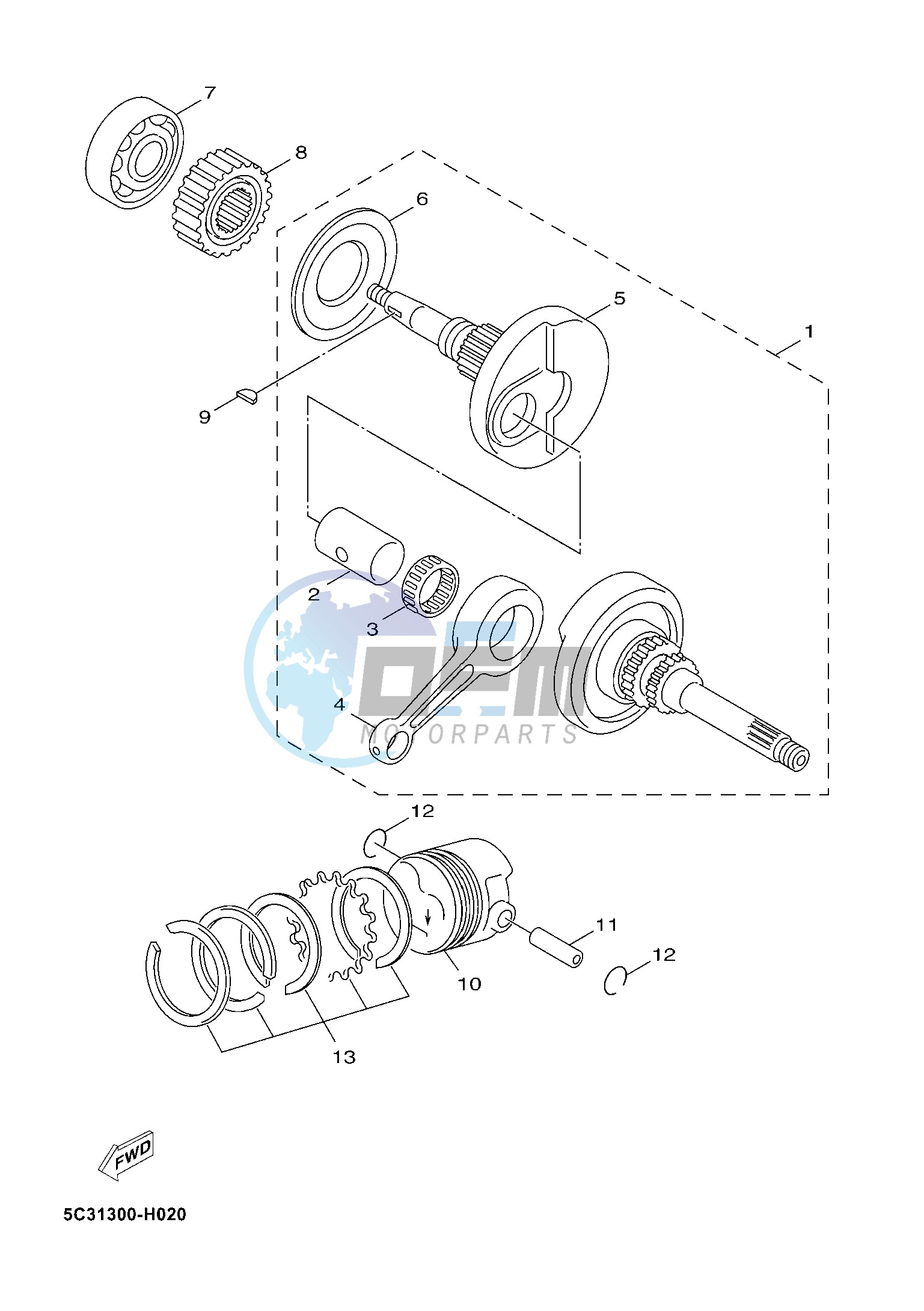 CRANKSHAFT & PISTON