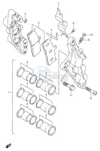 GSX-R750 (E2) drawing FRONT CALIPERS