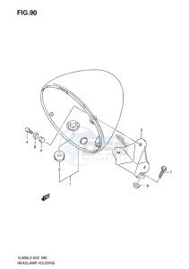 VL800CUE INTRUDER EU drawing HEADLAMP HOUSING