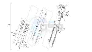 SENDA SM X-RACE 2VER - 50 CC VTHSR2E1A EU2 2VER drawing FRONT FORK MARZOCCHI