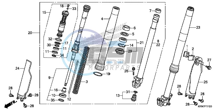 FRONT FORK (CRF250RE)