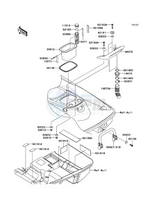 JET SKI STX-15F JT1500A7F FR drawing Hull Rear Fittings