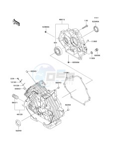 KAF 400 C [MULE 610 4X4 HARDWOODS GREEN HD] (C6F-C9F) C7F drawing CRANKCASE