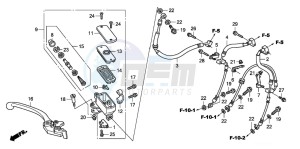 CB600FA CB600FA drawing FR. BRAKE MASTER CYLINDER (CB600FA)