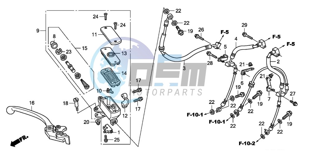 FR. BRAKE MASTER CYLINDER (CB600FA)