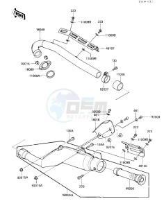 KL 250 D [KLR250] (D2-D3) [KLR250] drawing MUFFLER