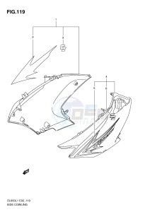 DL650 (E2) V-Strom drawing SIDE COWLING