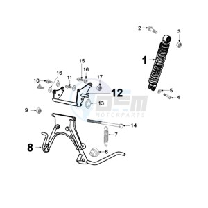 VIVA NUV drawing REAR SHOCK AND STAND